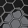 vidaXL Carreau hexagonal 10 pcs Noir 30 x 30 cm Polyur&eacute;thane et PET