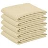 vidaXL Tissu de Table 5 pc ovale Cr&egrave;me blanc 130 x 180 cm