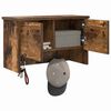 vidaXL Porte-manteau mural avec &eacute;tag&egrave;re Ch&ecirc;ne fum&eacute; 50 x 20 x 30 cm