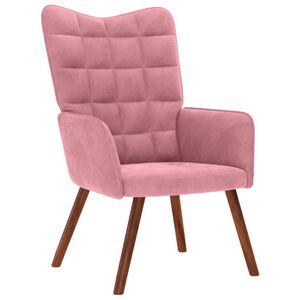 vidaXL Chaise de relaxation Rose Velours