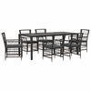 vidaXL Ensemble de repas ext&eacute;rieur 7 pc Noir polyrotin