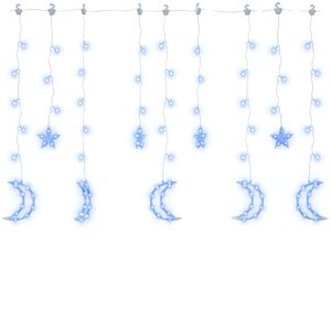 vidaXL Guirlande lumineuse &eacute;toile et lune avec t&eacute;l&eacute;commande 138 LED