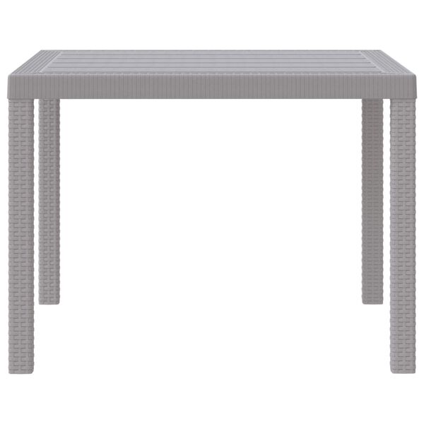 vidaXL Table de jardin pour repas Gris clair 100 x 100 x 73 cm