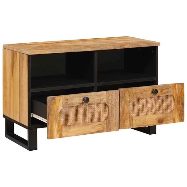 vidaXL Meuble TV Marron 70 x 33 x 46 cm Bois de mangue massif
