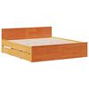vidaXL Cadre de lit sans matelas avec t&ecirc;te de lit 180x200 cm bois pin