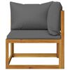 vidaXL Salon de jardin 4 pcs avec coussin Bois d'acacia solide