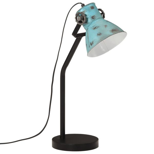vidaXL Lampe de bureau 25 W bleu d&eacute;lav&eacute; 17x17x60 cm E27