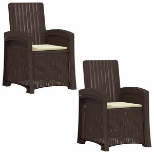 vidaXL Chaise de jardin inclinable imitant le rotin 2 pcs