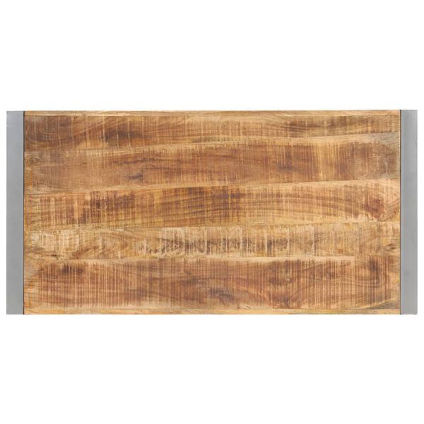 vidaXL Table à dîner 120x60x75 cm Bois de manguier massif brut