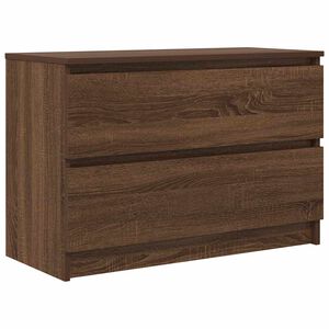 vidaXL Meuble TV ch&ecirc;ne marron 80x35x54 cm bois d'ing&eacute;nierie