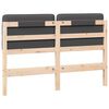 vidaXL T&ecirc;te de lit capitonn&eacute;e Brun et gris fonc&eacute; 140 cm Pin massif