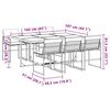 vidaXL Ensemble &agrave; manger de jardin avec coussins 7 pcs blanc textil&egrave;ne