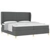 vidaXL Lit &agrave; ressorts avec matelas gris fonc&eacute; 90x190 cm Gris fonc&eacute;
