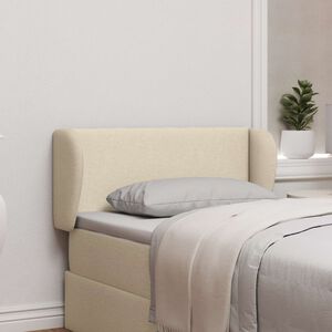 vidaXL Oreille de t&ecirc;te de lit Cr&egrave;me 40 x 23 x 6 cm tissu