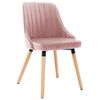 vidaXL Chaises &agrave; manger lot de 2 Rose Velours