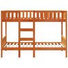 vidaXL Lit superposé cire marron 80x200 cm bois de pin massif