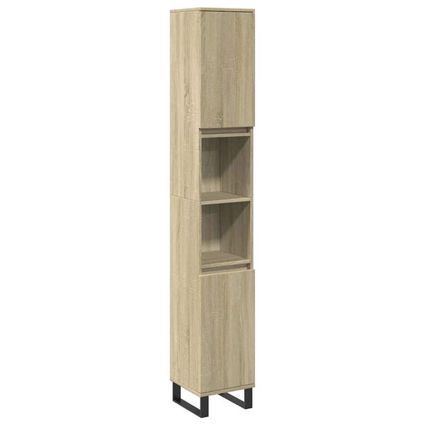 vidaXL Armoire salle de bain chêne sonoma 30x30x190 cm