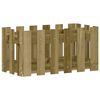vidaXL Jardini&egrave;re avec design de cl&ocirc;ture 60x30x30 cm pin impr&eacute;gn&eacute;