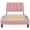 vidaXL Cadre de lit sans matelas Hanko rose 90x200 cm velours
