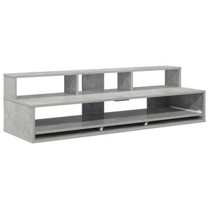 vidaXL Bureau de studio Gris b&eacute;ton 130 x 42,5 x 36 cm