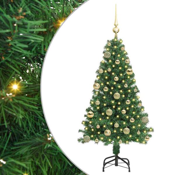 vidaXL Sapin de No&euml;l artificiel Vert 120 cm PVC, Acier et Plastique