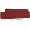 vidaXL Canap&eacute; &agrave; 3 places Rouge bordeaux 210 cm Tissu