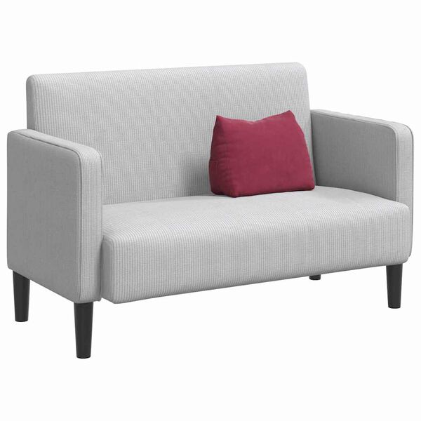 vidaXL Coussin de Dos Bordeaux 45 x 20 x 35 cm Tissu en velours côtelé