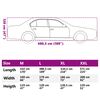 vidaXL Housse de voiture berline avec sangles &agrave; boucle compl&egrave;te L PEVA