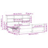 vidaXL Cadre de lit sans matelas cire marron 180x200cm bois pin massif