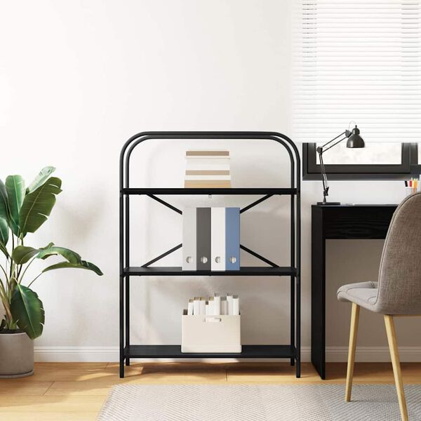 vidaXL &Eacute;tag&egrave;re Ch&ecirc;ne noir 80 x 30 x 109 cm Bois d'ing&eacute;nierie