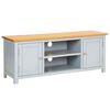 vidaXL Meuble TV 120x35x48 cm Bois de ch&ecirc;ne massif