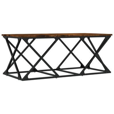 vidaXL Table basse chêne fumé 100x49x40 cm bois d'ingénierie