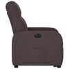 vidaXL Fauteuil inclinable &eacute;lectrique marron fonc&eacute; tissu