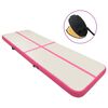vidaXL Tapis gonflable de gymnastique avec pompe 300x100x15cm PVC Rose