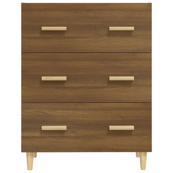 vidaXL Buffet Chêne marron 70x34x90 cm Bois d'ingénierie
