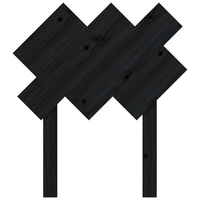 vidaXL Tête de lit Noir 72,5x3x81 cm Bois massif de pin