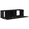 vidaXL Meuble TV 2 pcs Noir 100 x 30 x 30 cm Bois d'ingénierie