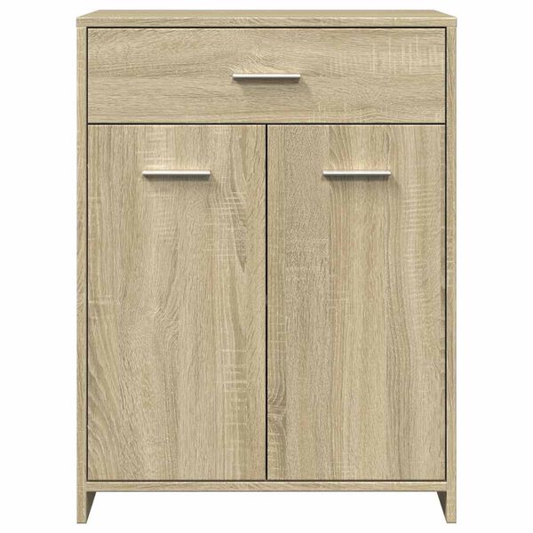 vidaXL Armoire de salle de bain Ch&ecirc;ne sonoma 60x33x80 cm Agglom&eacute;r&eacute;
