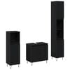 vidaXL Ensemble de mobilier de salle de bain 3 pcs Ch&ecirc;ne noir