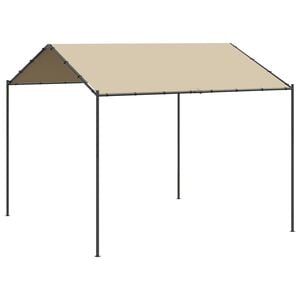 vidaXL Tente &agrave; auvent beige 3x3 m acier et tissu