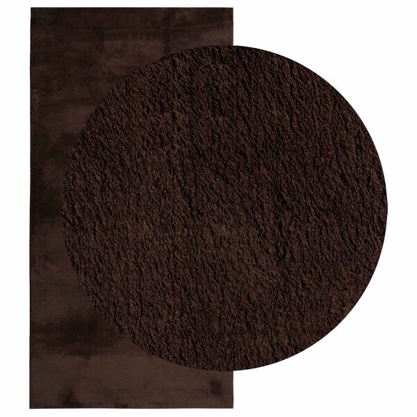 vidaXL Tapis doux &agrave; poils moyens et lavable HUARTE Marron 150 x 80 cm