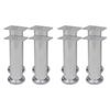 vidaXL Pieds ronds de canapé 8 pcs Chrome 180 mm
