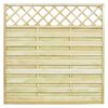 vidaXL Panneau de cl&ocirc;ture de jardin avec treillis Bois 180x180 cm