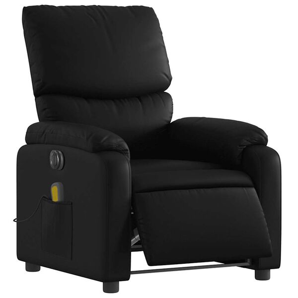 vidaXL Fauteuil de massage inclinable &eacute;lectrique noir similicuir