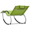 vidaXL Chaise longue avec oreiller Vert Textil&egrave;ne