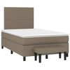 vidaXL Sommier &agrave; lattes de lit avec matelas taupe 120x190 cm tissu