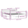 vidaXL Cadre de lit sans matelas blanc 180x200 cm bois massif de pin