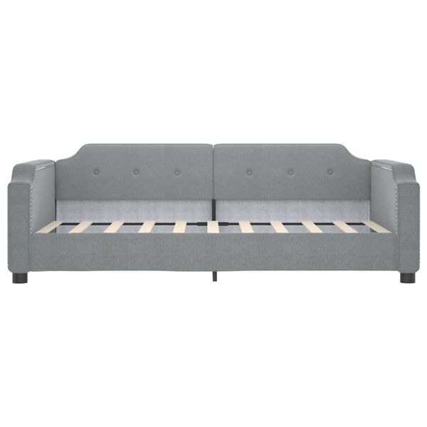 vidaXL Lit de repos sans matelas gris clair 80x200 cm tissu