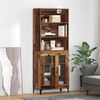 vidaXL Haut Armoire Bois Ancien 69,5 x 34 x 180 cm Bois d'ing&eacute;nierie