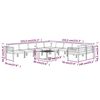 vidaXL Salon de jardin 11 pcs avec coussins Aluminium Anthracite